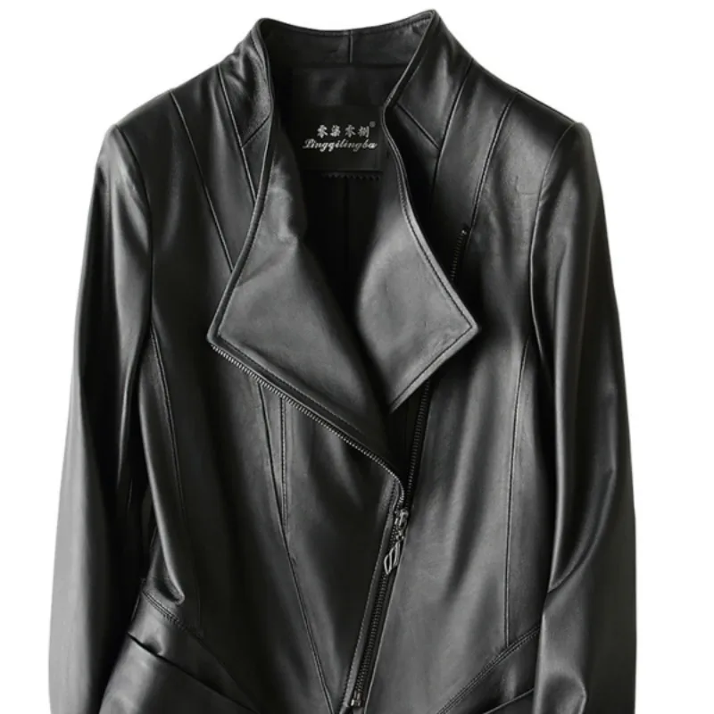 

2020 Spring and Autumn Real Sheepskin Leather Jacket for Women Female Korean Motorcycle Genuine Leather Jacket 226 YY137