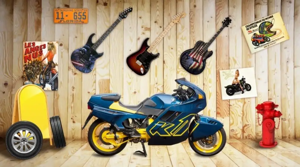 da motocicleta 3d papel de parede barra ktv restaurante fundo