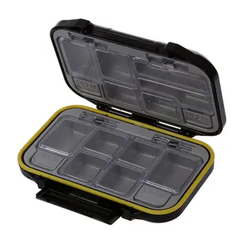 

12 Compartments Storage Case Fly Fishing Lure Spoon Hook Bait Tackle Box Waterproof Black