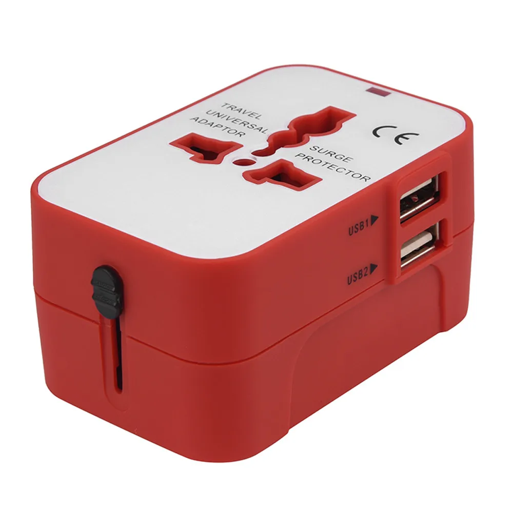 Универсальный DC 5 V/2.1A USB адаптер для путешествий Быстрый Зарядное устройство с двумя USB конвертер настенных розеток Мощность все технические характеристики KY62