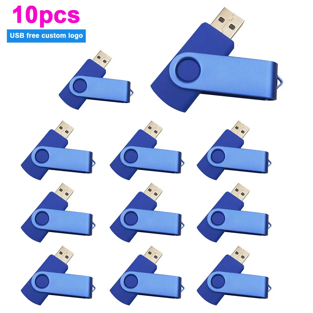 10 шт./лот металлический USB 2 0 флэш накопитель 64 ГБ 32 16 8 4 флеш usb флешка U диск Memoria Cel