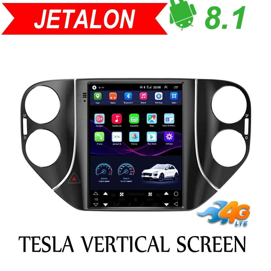 Tesla вертикальный экран android 8,1 Автомобильный gps мультимедийный видео радио плеер в тире для Tiguan 2011 Автомобильный навигатор wifi стерео