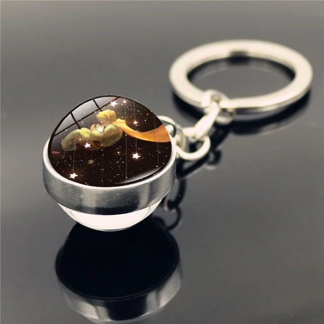 Don't Be a Boring Adult! Le Petit Prince B-612 Planet The Little Price keyring Fox Rose Classical Fairy Tale Glass Ball Keychain 11