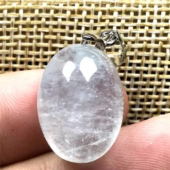 

Top Natural Blue Clear Aquamarine Pendant Jewelry For Woman Men Love Gift Crystal Silver 17x13x9mm Stone Necklace Pendant AAAAA