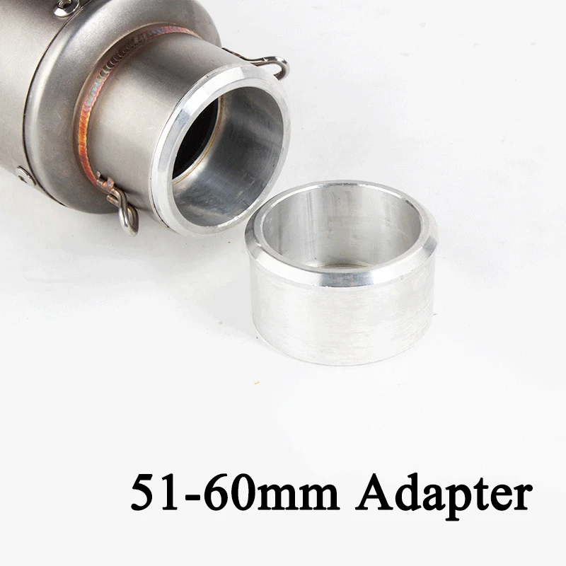 

Universal Motorcycle Exhaust Pipe 38-61mm Adapters Stainless Steel CNC Conversion Adapters Connector Exhaust Pipe Interface