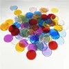 100pcs 10 Colors 19*2mm Transparent Chips Plastic Counting Chips Bingo Supplies Counters For Maths Poker Game Token Clips ► Photo 2/6