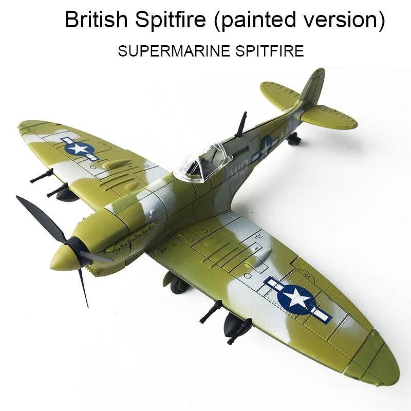 1:48 Сборная модель самолета развивающие игрушки 4D Spitfire reception Fighter окрашенная