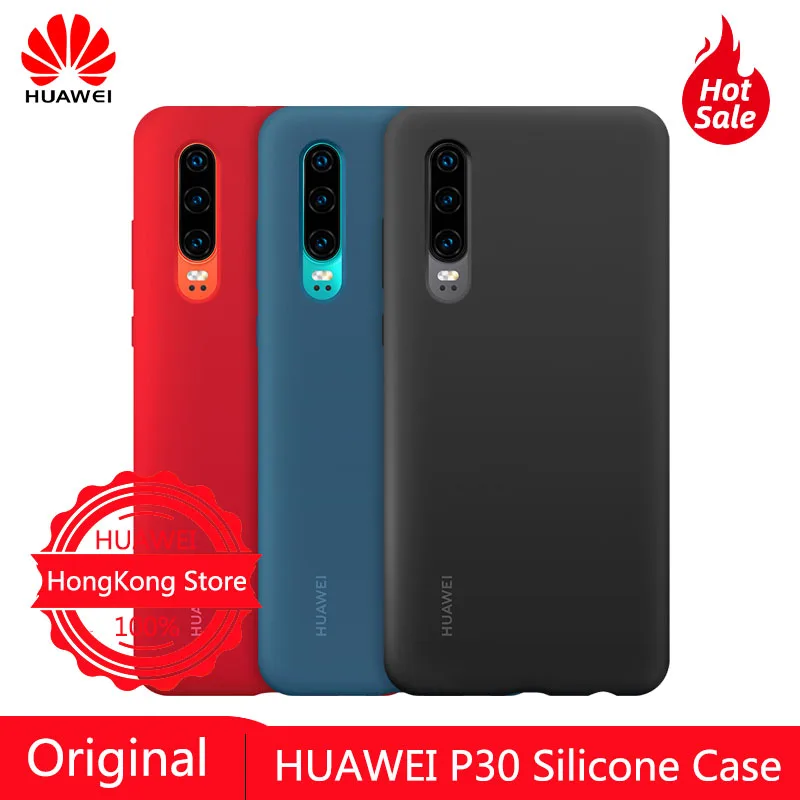 

100% Original HUAWEI P30 Silicone Case Full cover Protective shell prevents fingerprints Liquid silicone phone case