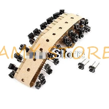 

100pcs 6x6x5mm 6 x 6 x 5mm Momentary Contact Electronic 2 Terminals SPST Round Button Micro Tact Switch w the Paper Braid