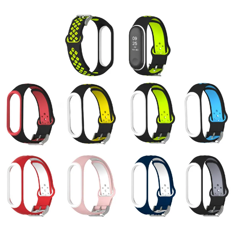 

1PCS Sport Mi Band 3 4 Strap wrist strap for Xiaomi mi band 3 sport Silicone Bracelet for Mi band 4 3 band3 smart watch bracelet