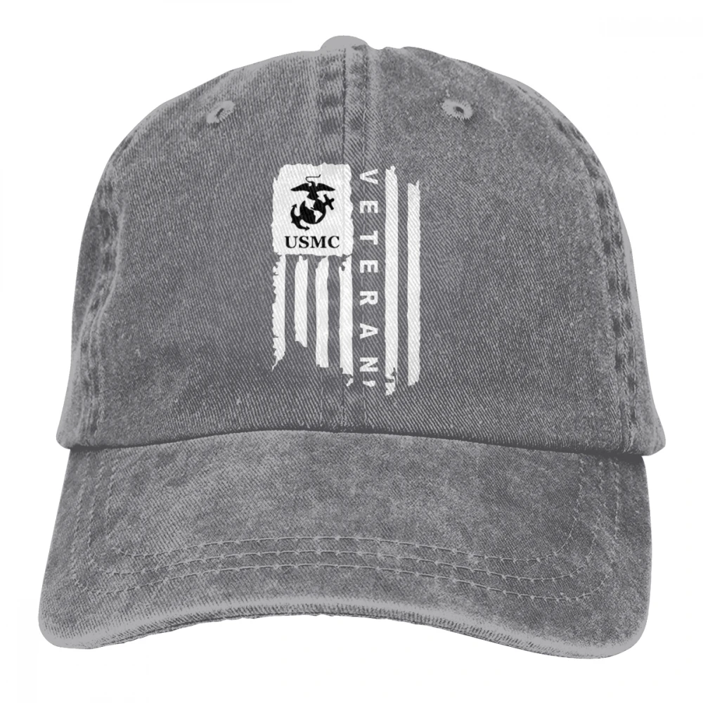 Американский флаг морская пехота USMC США Militar Casquette унисекс Мужские Женские джинсовые бейсболка с ремешком кепки Регулируемый Гольф папа шляпа
