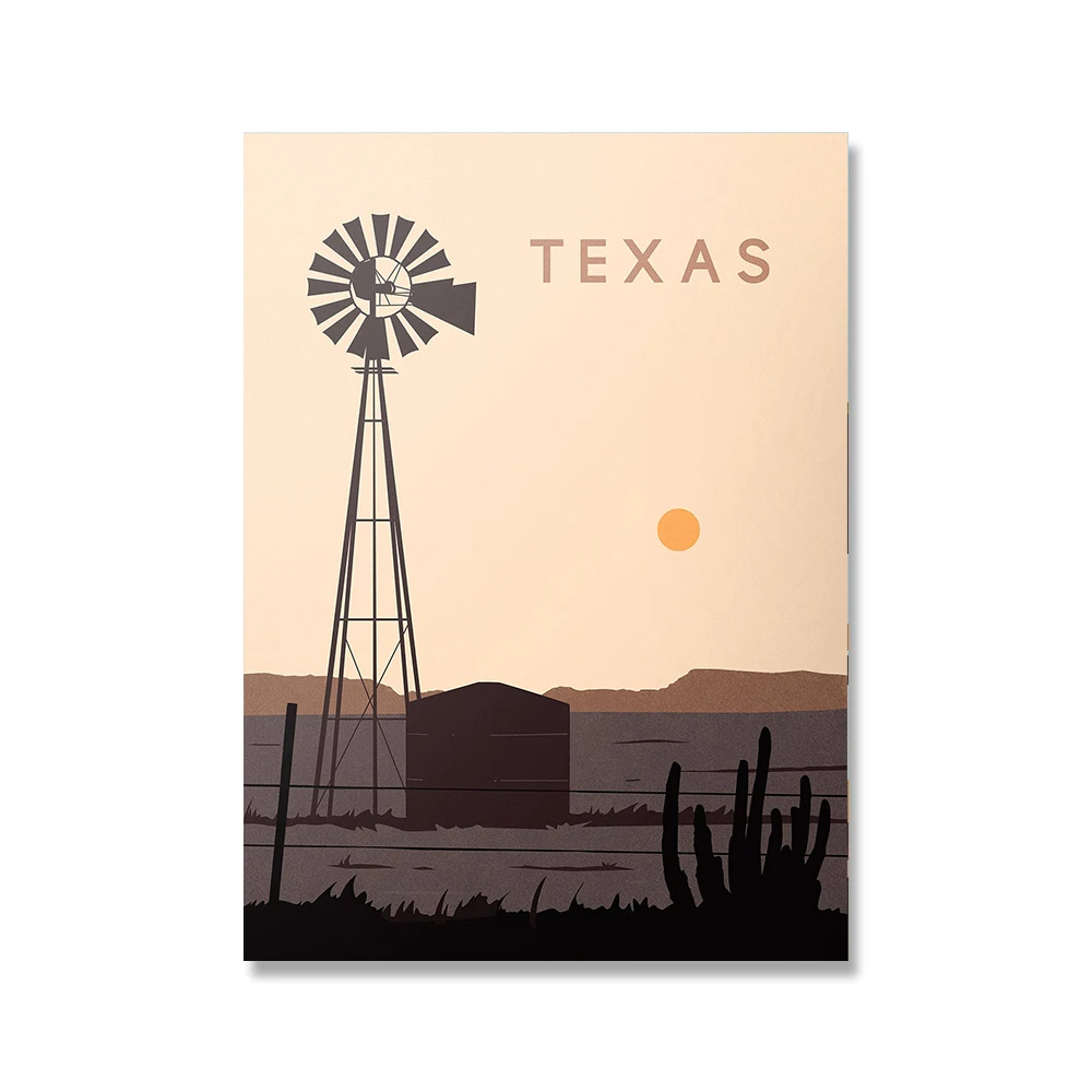 Nordic-Vintage-Travel-Cities-Poster-New-York-San-Francisco-Chicago-Texas-Landscape-Art-Canvas-Painting-Wall (8)