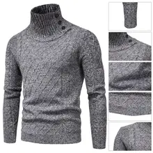 

Excellent Men Shirt Solid Color Anti-Wrinkling Flexible Men Pullover Knitwear Autumn Sweater Autumn Sweater
