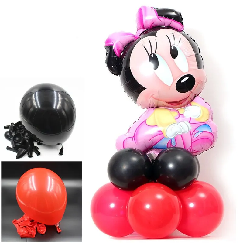 Фольгированные шары с Микки и Минни для первого дня рождения, украшения для вечеринки, Гелиевый шар с головой Микки, воздушный шар с новым года, детская игрушка