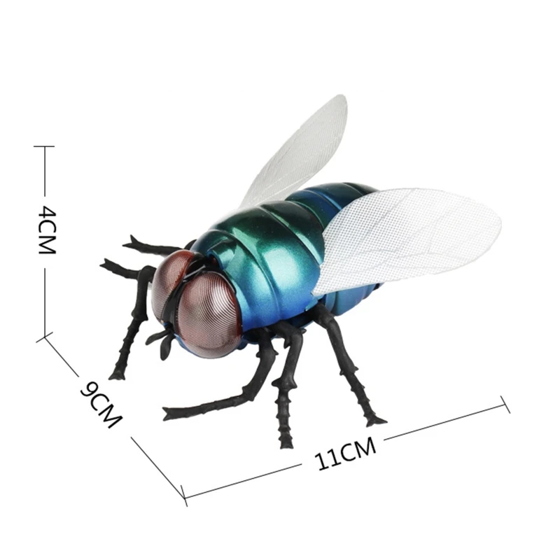 Electric Fake Flies Toy Simulation Insect Crawling Remote Control Flies Party Favors Birthday Gifts for Kids Boys Girls 3