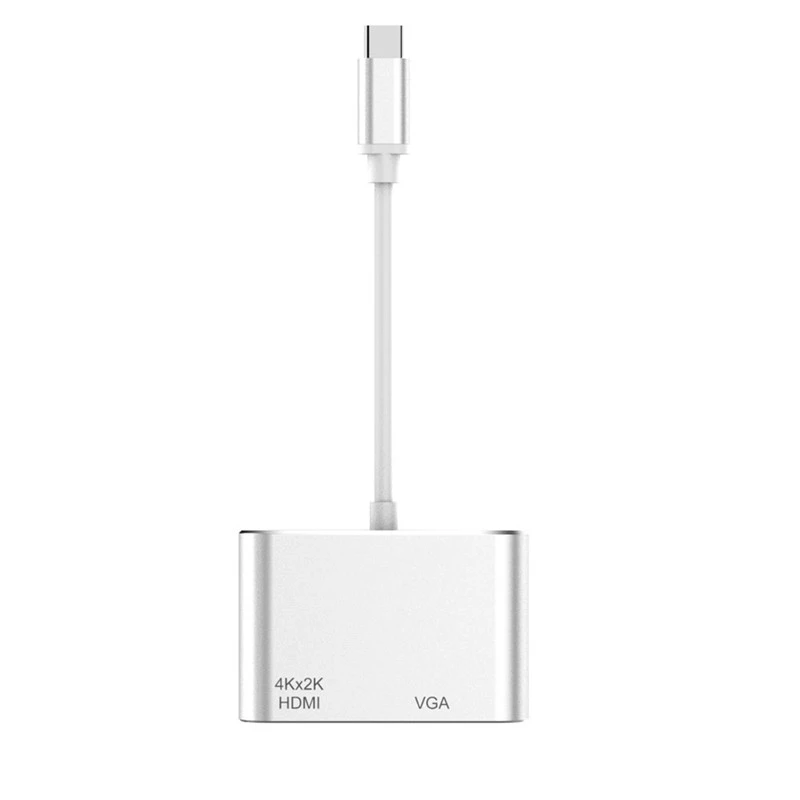 USB 3,1 type C к HDMI VGA адаптер-2 в 1 type C USB C к HDMI 4K x 2K VGA кабель