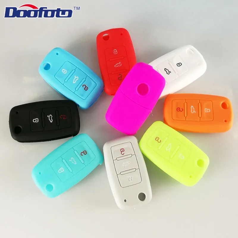 Key Case Cover Key Case Car Key Shell Silicone Car Key Cover Case Bag For Volkswagen VW Golf Bora Jetta Polo Passat Skoda Superb Octavia Fabia SEAT Ibiza Leon Shell