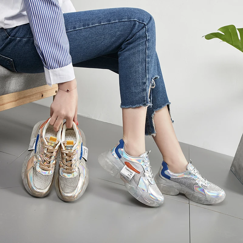 

Fashion Women Vulcanized Shoes New Sneakers Women Lace-up Casual Shoes Comfortable Walking Shoes Woman Footwear Zapatillas Mujer