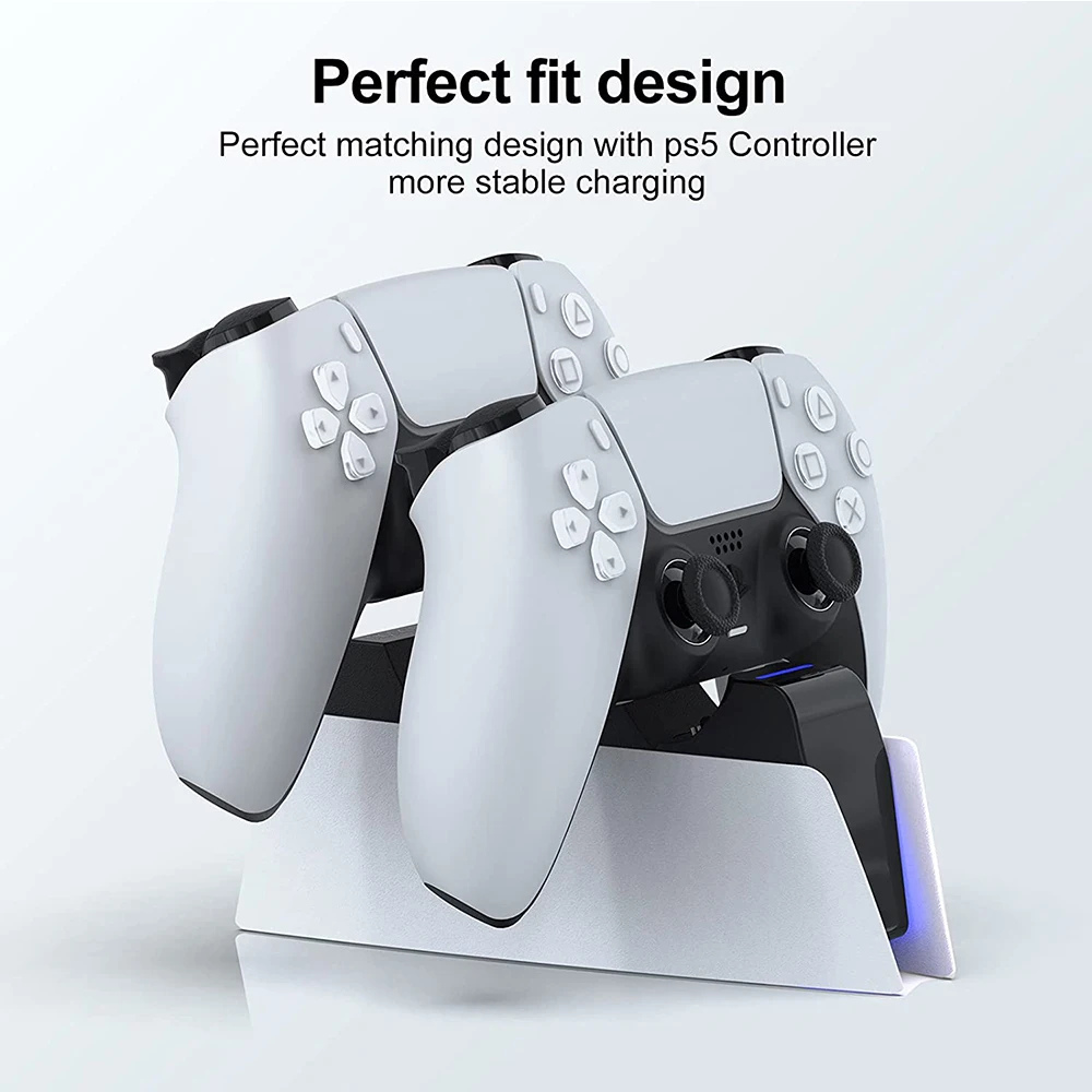 Pro PS5 type-c dualsense nabíjení nádraží dvojí nabíjení dok nabíječka depo pro playstation 5 dualsense bezdrátový hra regulátor