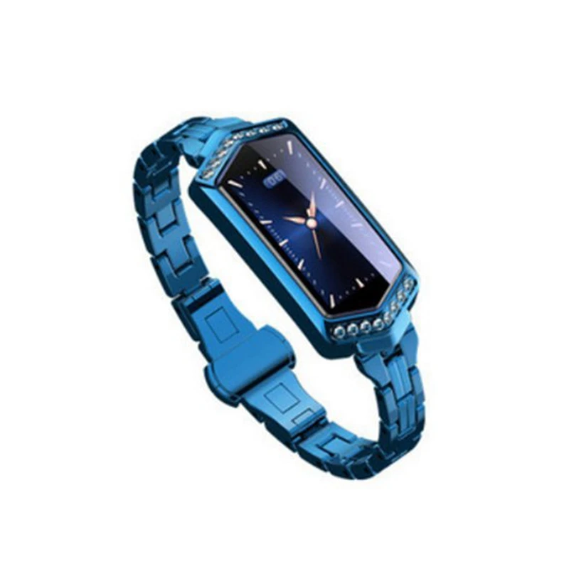 B78 Smart Bracelet Female Heart Rate Step Sleep Physiological Cycle Monitoring Health Bracelet Blue