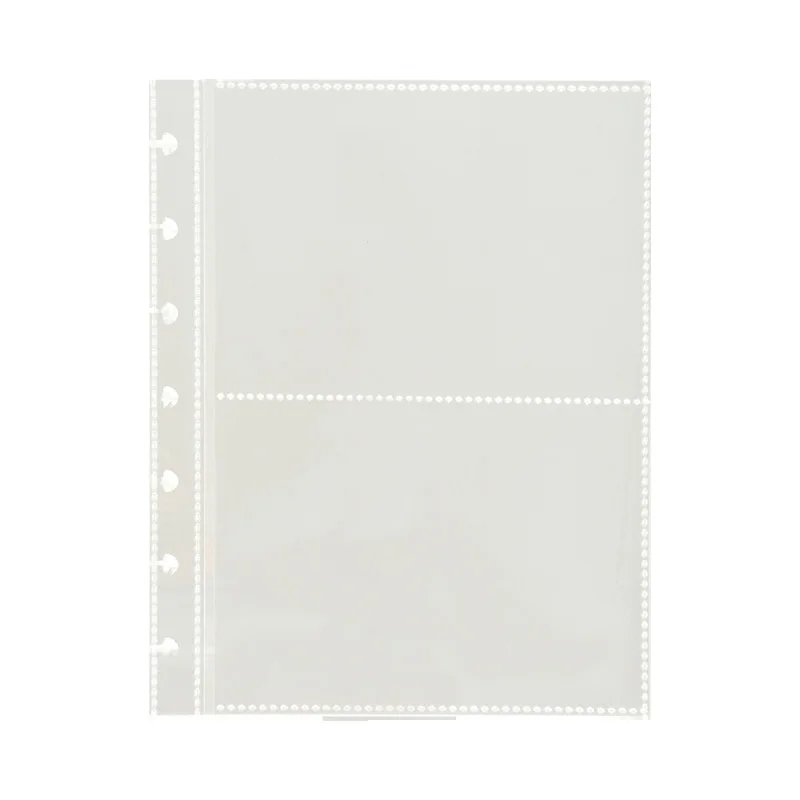 25pcs 5 6 7 8 인치 앨범 내부 페이지 버섯 구멍 느슨한 잎 리필 PP 내부 페이지 플래너 액세서리 문서 주최자
