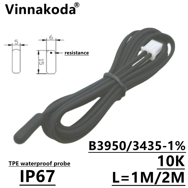 Sonda L40mm dell'aria del sensore B3950 10K 1% di temperatura di NTC della piccola goccia d'acqua di MF52D-103F3950