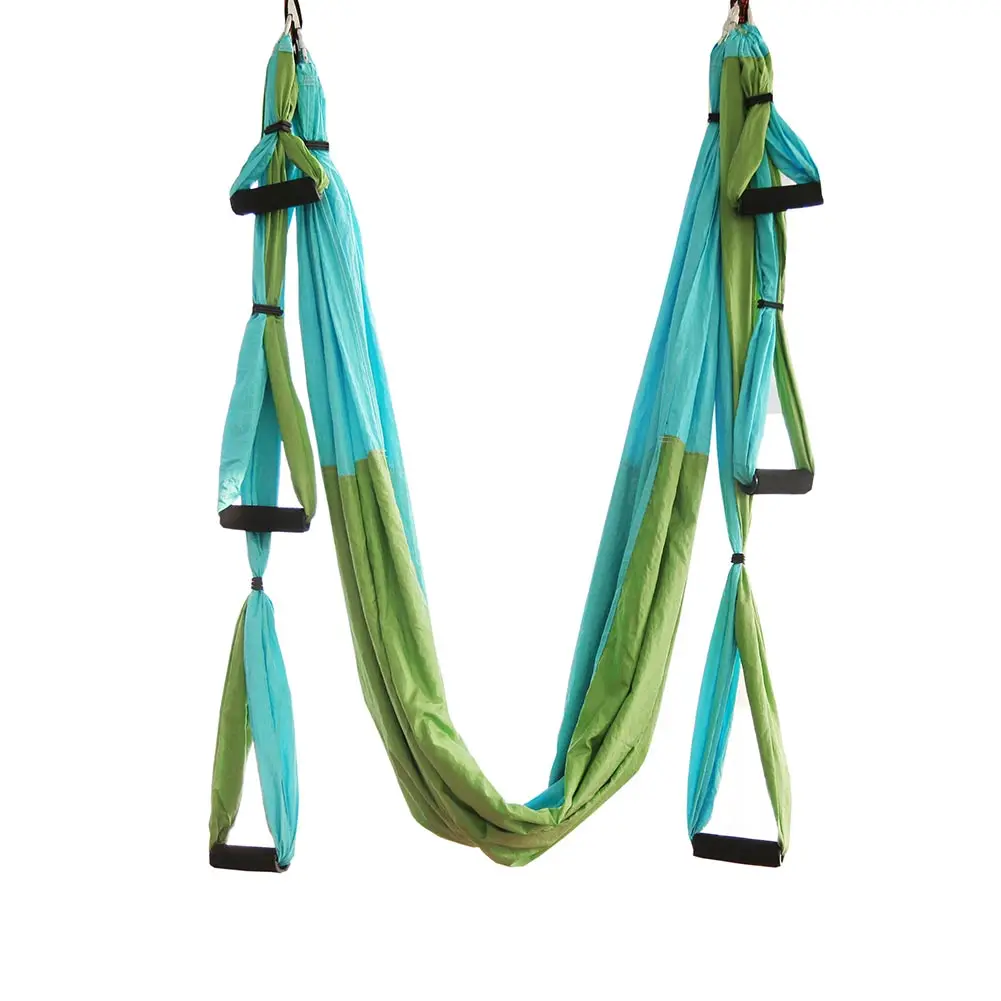 Aerial Yoga Hammock Kits Yoga Swing for Anti-gravity Yoga Inversion Exercises with Carry Bag and 2 Extension Straps