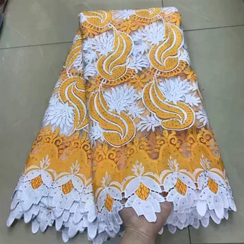 

2019 Embroidered Nigerian Laces Fabric African Wedding Lace Fabric Bridal High Quality French Tulle Lace Fabric For Party 03