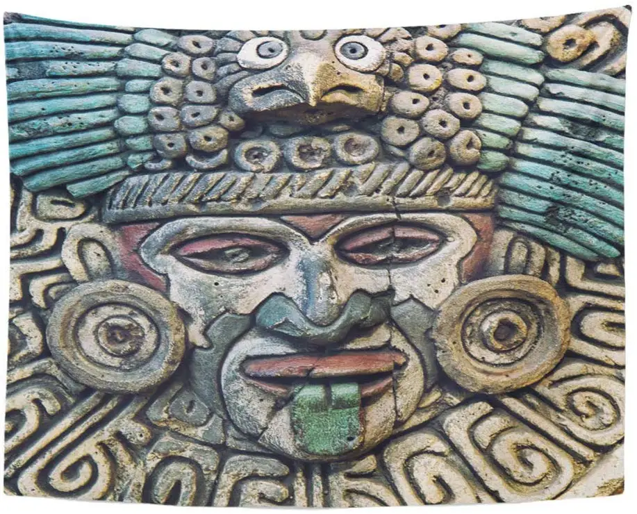 

Indian Mayan Carved in Stone Mexican Maya Mexico Glyphs America American Home Decor