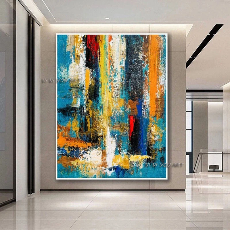 100% handmade for living room extra large wall art colorful abstract painting modern art abstract texture art decoration painting & calligraphy aliexpress 100% handmade for living