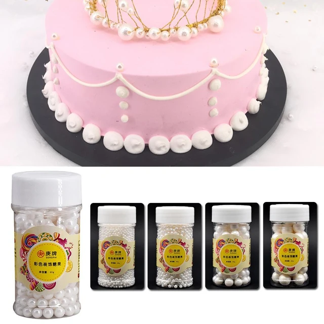 Perles Comestibles pour Décoration de Gâteaux, 85 g/Boîte, Boule de  Chocolat, Sucre Blanc, Ustensiles de