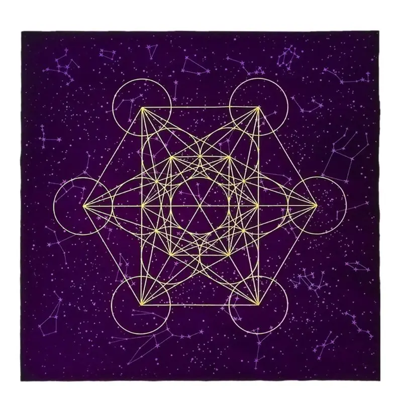 Скатерть с карточками Tarot Метатрон детенок кристальная сетка астрология гадание