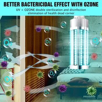 

Ultraviolet Ozone E27 Bactericidal Lamp Sterilizer LED Bulb 60W Timer Control UVC Lamp LED Corn Bulb Virus Kit Light Germicidal