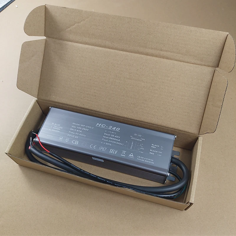 100 Вт 120 Вт 150 Вт 200 Вт 240 Вт 300 Вт супер мощность IP65 0-10 в 1-10 в затемнение без мерцания светодиодный драйвер постоянного тока