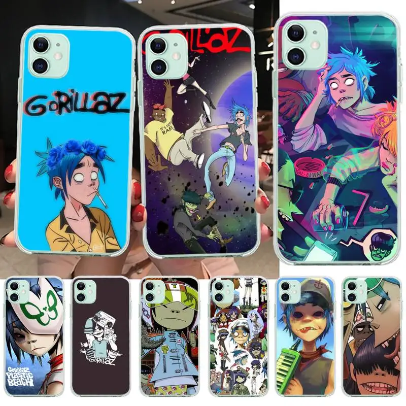 Мягкий резиновый чехол для телефона gorillaz boat illust music iPhone 11 pro XS MAX 8 7 6 6S Plus X 5S SE 2020