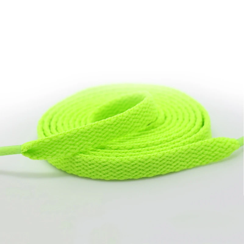 fluorescentgreen 2 пары толстых плоских шнурков широкая обувь шнурки унисекс шнурки для ботинок и обуви 100 см/120 см/140 см/160 см - Цвет: fluorescentgreen