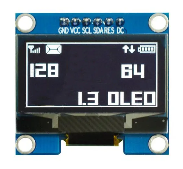 IPS SPI 블루 화이트 OLED 디스플레이 스크린 모듈, SH1106 SSD1306 드라이브, IC128 x 64 IIC 인터페이스, 1.3 인치, 6 핀