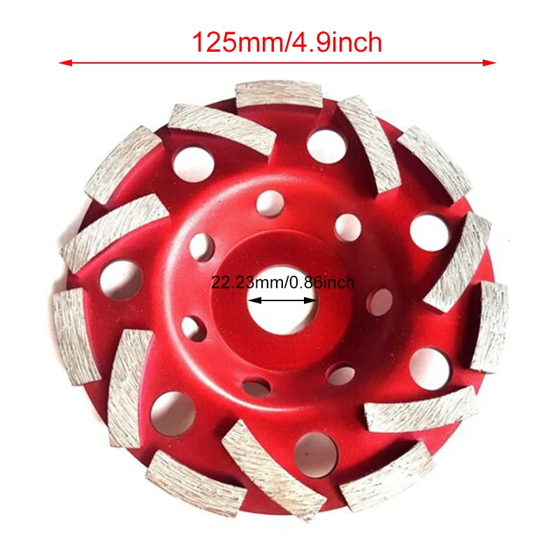 125mm Double Turbo Diamond Grinding Cup Wheel Concrete Screed Angle Grinder