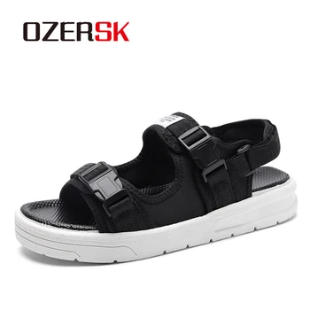 

OZERSK Brand Summer New Classics Style Men Sandals Outdoor Walking Summer Shoes Comfortable Men Slippers Soft Shoes Size 36~44
