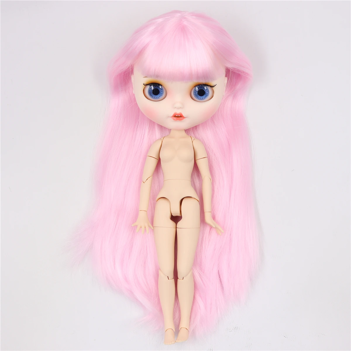 Ледяная фабрика blyth кукла белая кожа шарнир тела пользовательская кукла bjd игрушка матовое лицо розовые волосы голая кукла 30 см
