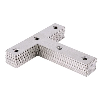 

15pcs 80mm x 80mm Flat T Shape Repair Mending Plate Joining Bracket Silver