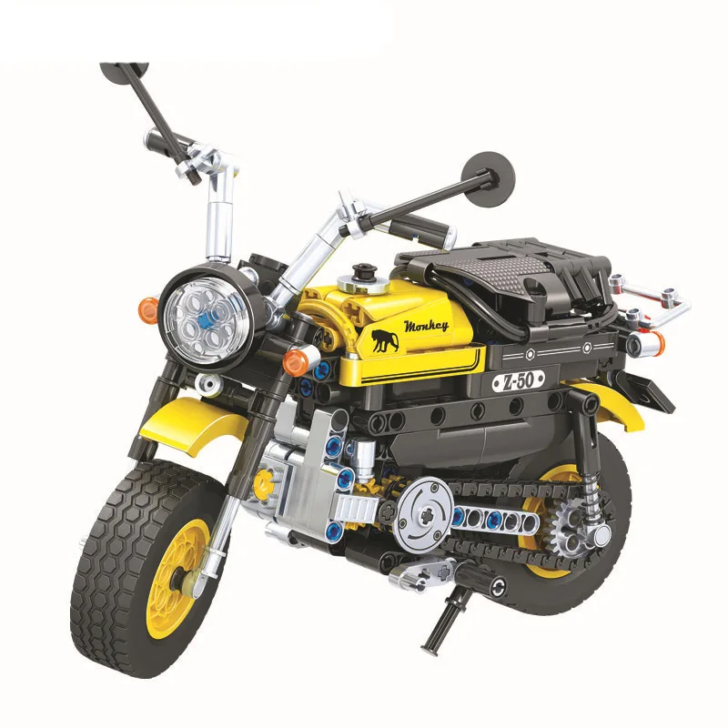 AIBOULLY 7071, 402 шт, Technic, мини мотоцикл, строительный блок, кирпичные игрушки для детей