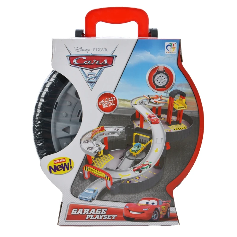Playset-Toys Pixar Cars Lightning Mcqueen Parking-Car-Race-Track Christmas-Gift Educational