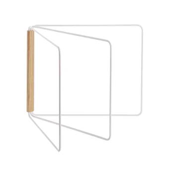 

Wood Iron Folding Storage Rack Hanging Holder Towel Shelf Home Organizer Bathroom Kitchen Accessories for Mop,1Pcs