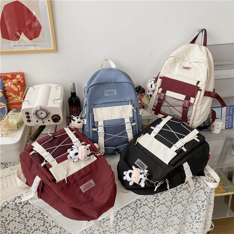 2022 New Waterproof Schoolbag Harajuku High School Student Backpack Large Capacity Versatile Backpack women s waterproof backpack female korean version of the college style backpack high school junior high school student schoolbag