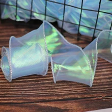  52Yards Pink White Hemming Organza Ribbon Handmade Tape DIY Bow Hair Accessories Gifts Packing Riband 