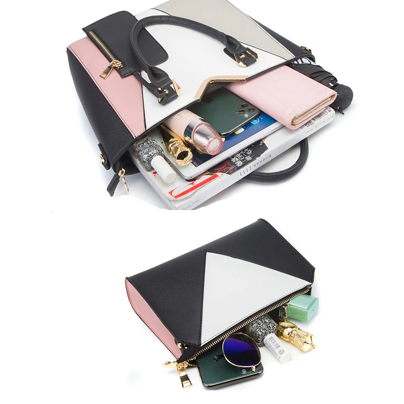 FOSIZZO Women's Bags Hit Large Luxury Women Brand Handbag Female PU Leather Big Bag Handbags With Purse Shoulder Bag #5385