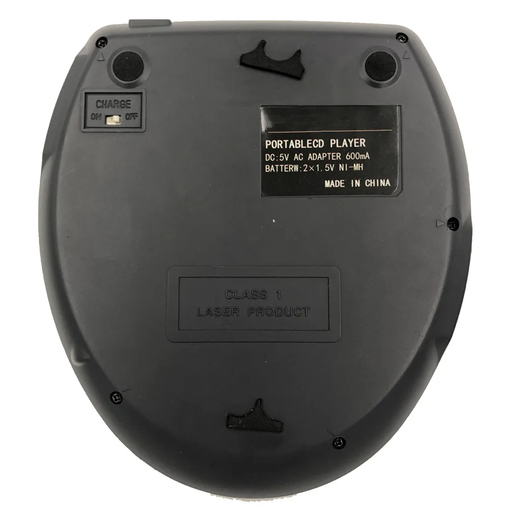 Portable CD player walkman bass boost system high quality music shockproof discs LCD display 3.5 mm audio interface CD-R-RW disc