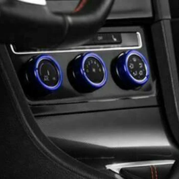 

3Pcs Knob Covers AC For Golf MK7 2015 and Up Car Replacement Accessory