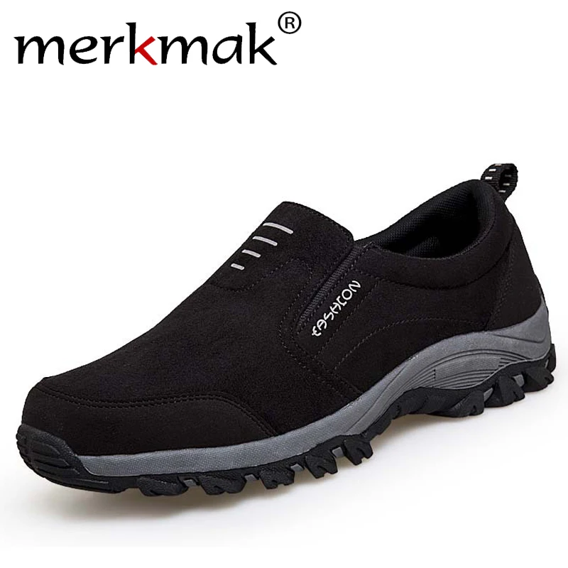 

Merkmak 2019 New Men Walking Shoes Comfortable Wearable Autumn Flats Winter Jogging Male Sneakers Big Size Casual Footwear